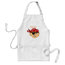 Scowling Boy Cute Pirate Stuff Customizable Apron