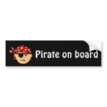 Scowling Boy Cute Pirate Stuff Customizable Bumper Stickers