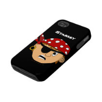 Scowling Boy Cute Pirate Stuff Customizable Tough Iphone 4 Cover