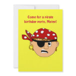Scowling Boy Cute Pirate Stuff Customizable Announcements