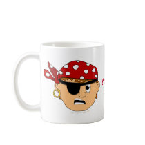 Scowling Boy Cute Pirate Stuff Customizable Coffee Mugs
