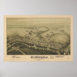 Scranton Pennsylvania 1890 Antique Panoramic Map posters