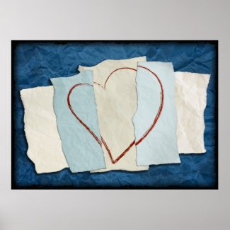 Scrap Heart Art Print print