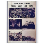 Scrap Helps To Make Tanks, Jeeps Amd Gums flyers
