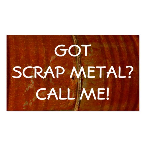 Scrap Metal Collector Business Card Zazzle
