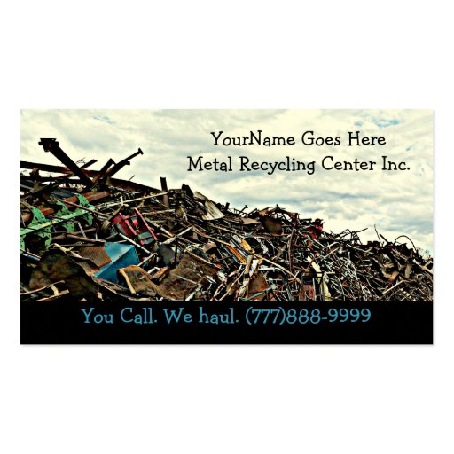 Scrap Metal Recycler Dump Or Depot Center Business Card scrap metal recycler dump or depot center business card