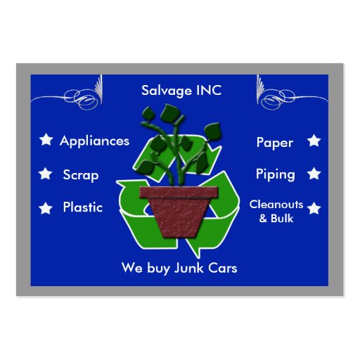 scrap recyclers business card templates