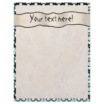 Scrapbook Layout Pages - Aqua 11 Letterhead Design