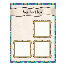 Scrapbook Layout Pages - Aqua 18 Custom Letterhead