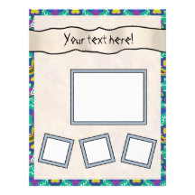Scrapbook Layout Pages - Aqua 18 Custom Letterhead