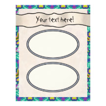 Scrapbook Layout Pages - Aqua 18 Custom Letterhead