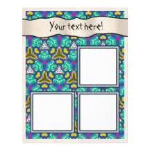 Scrapbook Layout Pages - Aqua 18 Custom Letterhead