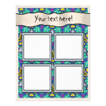 Scrapbook Layout Pages - Aqua 18 Custom Letterhead