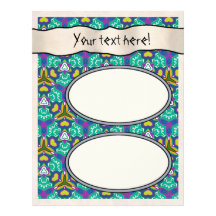 Scrapbook Layout Pages - Aqua 18 Letterhead Template