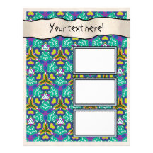 Scrapbook Layout Pages - Aqua 18 Letterhead Template