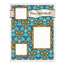 Scrapbook Layout Pages - Aqua 18 Letterhead
