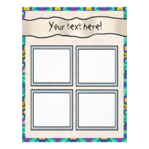 Scrapbook Layout Pages - Aqua 18 Letterhead