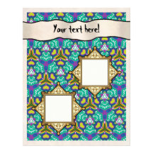Scrapbook Layout Pages - Aqua 18 Personalized Letterhead