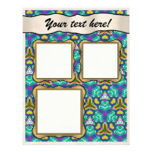 Scrapbook Layout Pages - Aqua 18 Personalized Letterhead