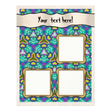 Scrapbook Layout Pages - Aqua 18 Letterhead Template