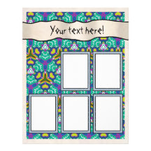 Scrapbook Layout Pages - Aqua 18 Letterhead