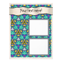Scrapbook Layout Pages - Aqua 18 Letterhead Template
