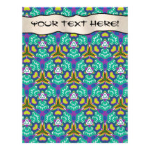 Scrapbook Layout Pages - Aqua 18 Personalized Letterhead