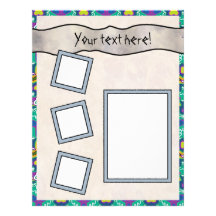 Scrapbook Layout Pages - Aqua 18 Letterhead