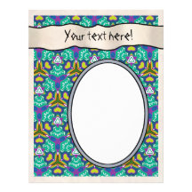 Scrapbook Layout Pages - Aqua 18 Letterhead Design