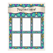 Scrapbook Layout Pages - Aqua 18 Letterhead Design