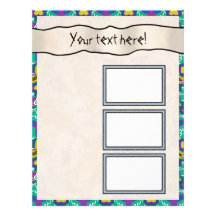 Scrapbook Layout Pages - Aqua 18 Letterhead Design