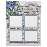 Scrapbook Layout Pages - Four Frames Letterhead Template