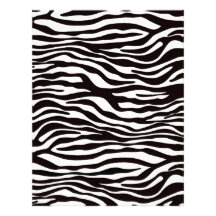 Scrapbook Layout Pages - Zebra Stripes Personalized Letterhead