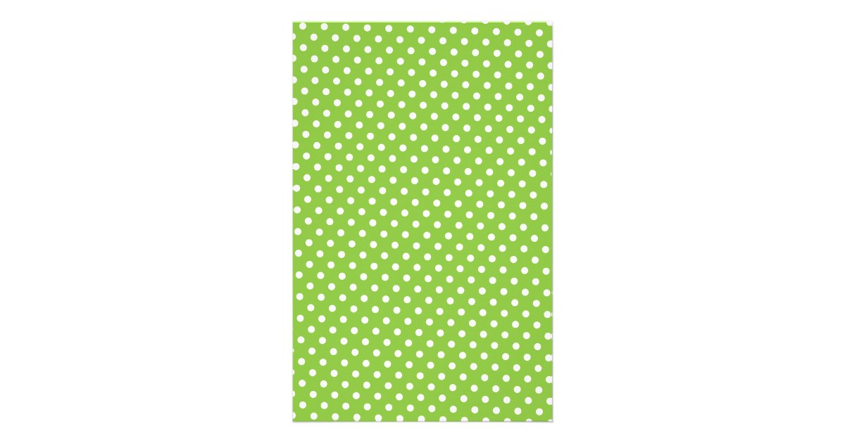 Scrapbook Paper Green Polkadot Stationery Zazzle