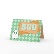 Scrapbook Style Boo Ghost Halloween Card