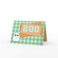 Scrapbook Style Boo Ghost Halloween Card card