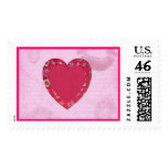 Scrapbook style Layered Heart postage