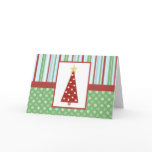 Scrapbook Style Red Tree Holiday Card
