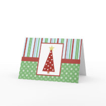Scrapbook Style Red Tree Holiday Card by mariannegilliand Scrapbook Style Red Tree Holiday Card