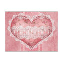 Scrapbook Victorian Floral Heart Postcard