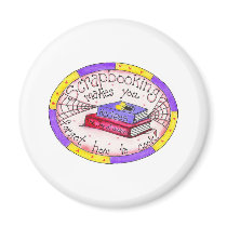 Scrapbooking and Cooking magnets