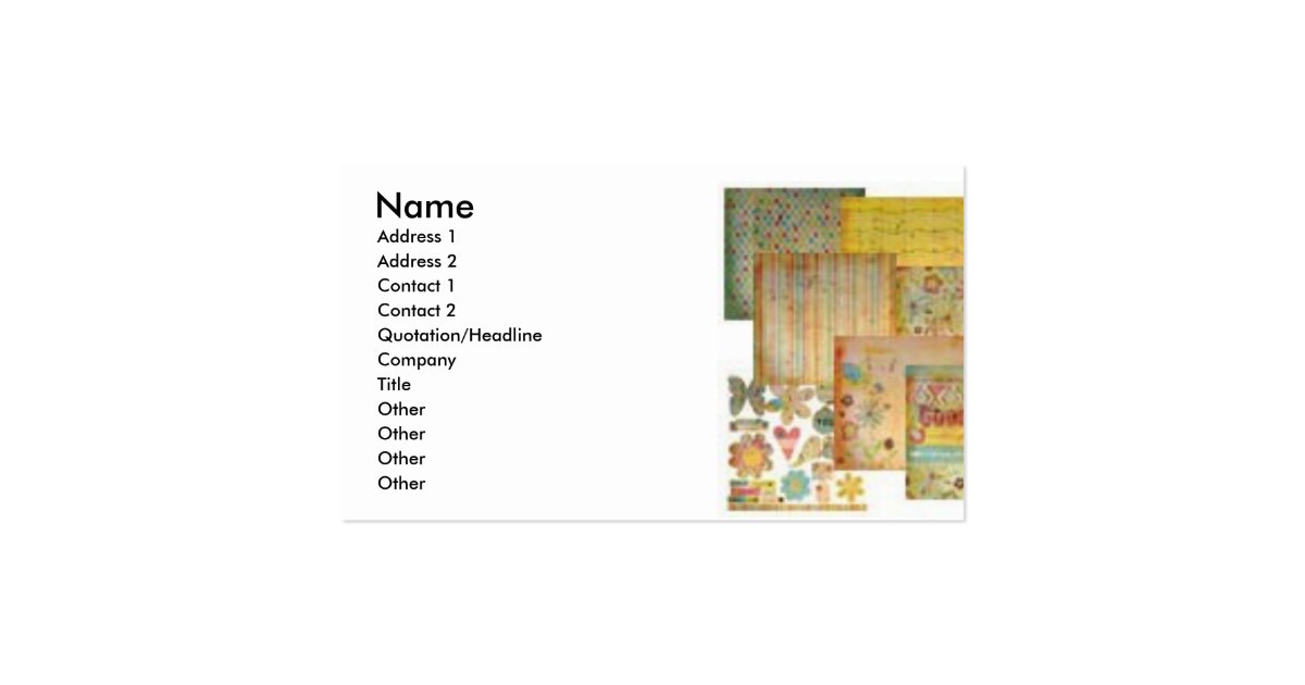 Scrapbooking Business Cards Zazzle