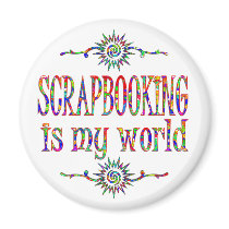 Scrapbooking is My World magnets