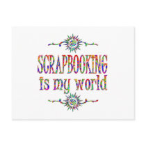 Scrapbooking is My World postcards by HobbiesLeisure Scrapbooking is My World postcards