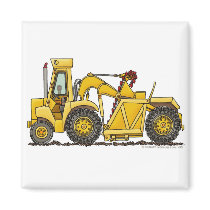 Scraper Dirt Mover Excavator Construction Magnets