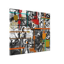 Scrappy Abstract Wrapped Canvas Gallery Wrapped Canvas
