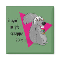 Scrappy the Squirrel Magnet by ChiaPetRescue Scrappy the Squirrel Magnet