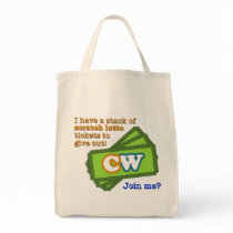 "Scratch Lotto Tickets" Game Tote Bag
