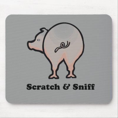 Scratch n Sniff baby t-shirt Mouse Pads by Shirtuosity
