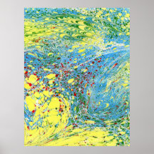 Scratched corrugated Marbling Poster